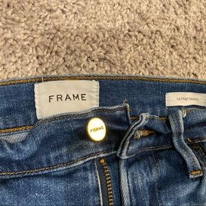 Frame Le High Skinny Jeans with Tuxedo Piping